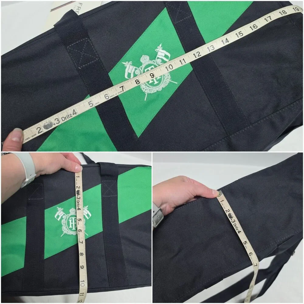Tommy Hilfiger Freedom Canvas Duffle Travel Bag Navy Green NWT